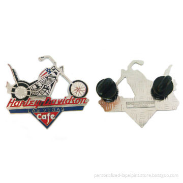 Black Plastic Clutch Personalized Lapel Pins For Giveaways Promotions